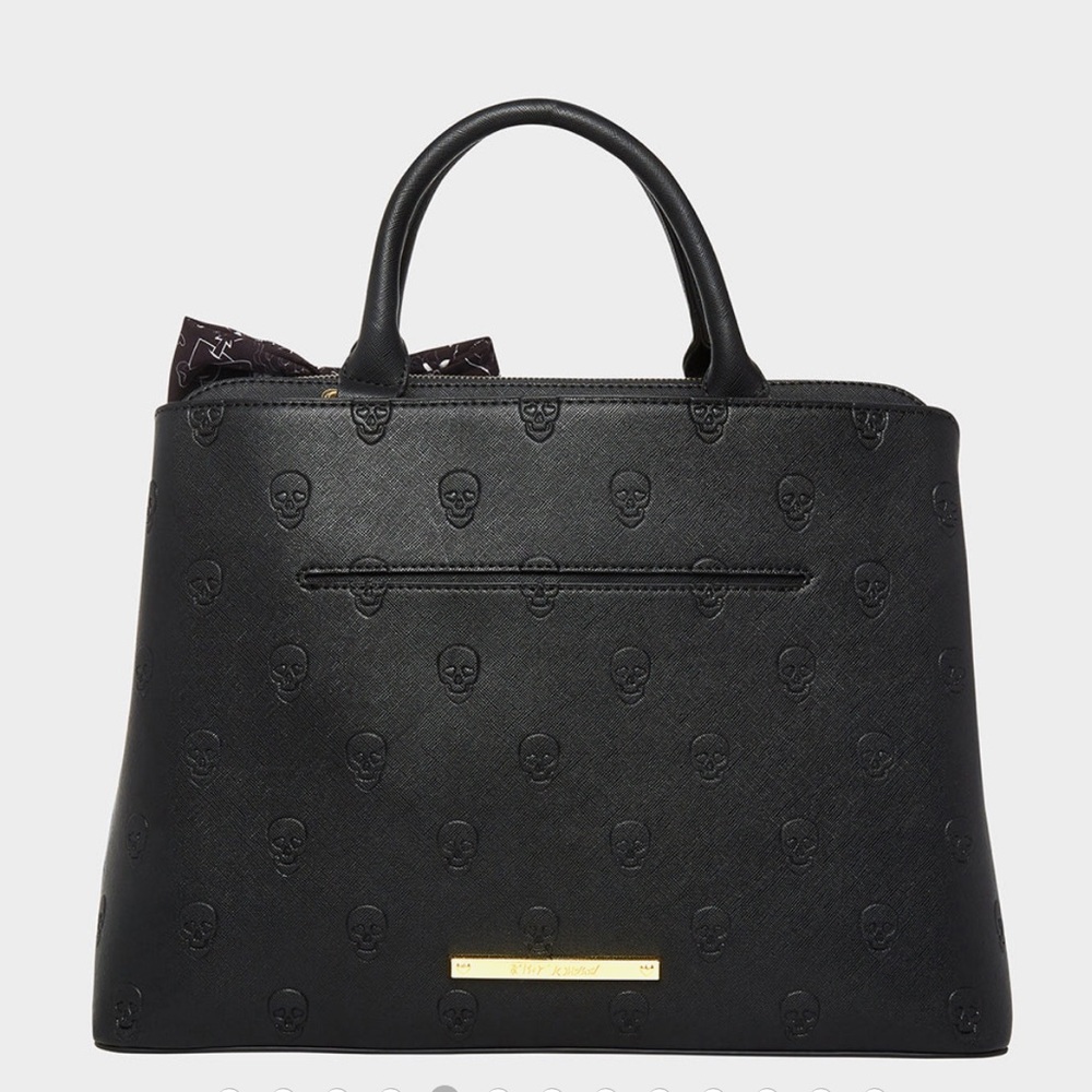 Betsey Johnson Skullicious Satchel Black